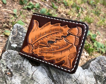 Billetera de cuero personalizada con clip para billetes