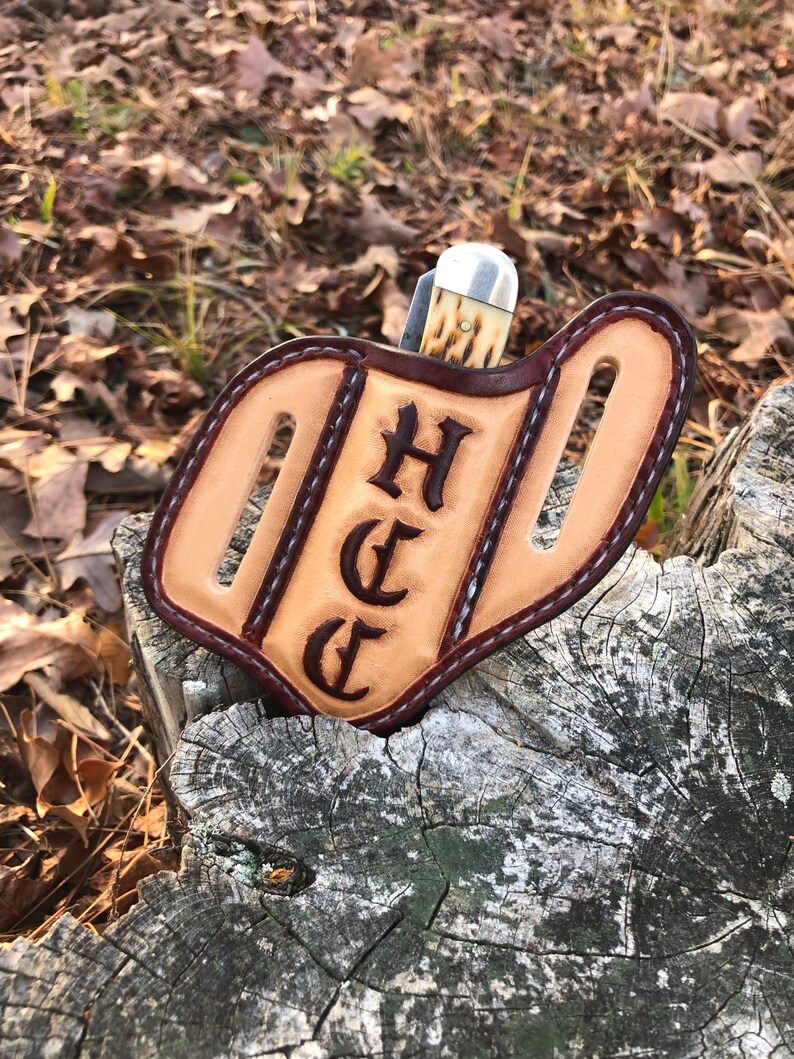 Custom Leather Knife Sheath Custom Pocket Knife Sheath Personalized