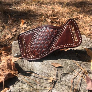 Custom Leather Pancake Knife Sheath/Knife Scabbard