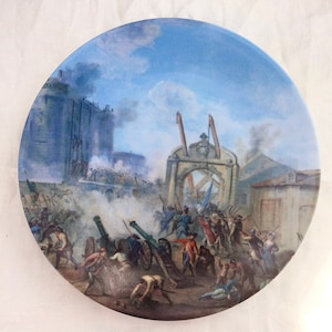 Limoges Porzellan Sammelteller: "Prise de la Bastille"