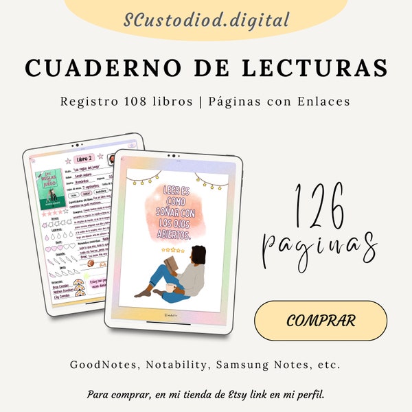 Digital reading notebook in Spanish