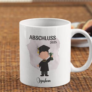Personalisierte Abschluss Tasse Junge Bachelor Geschenk Freund Abschlussgeschenk zum Schulabschluss Abi Mann Geschenktasse Master Abitur Ihm