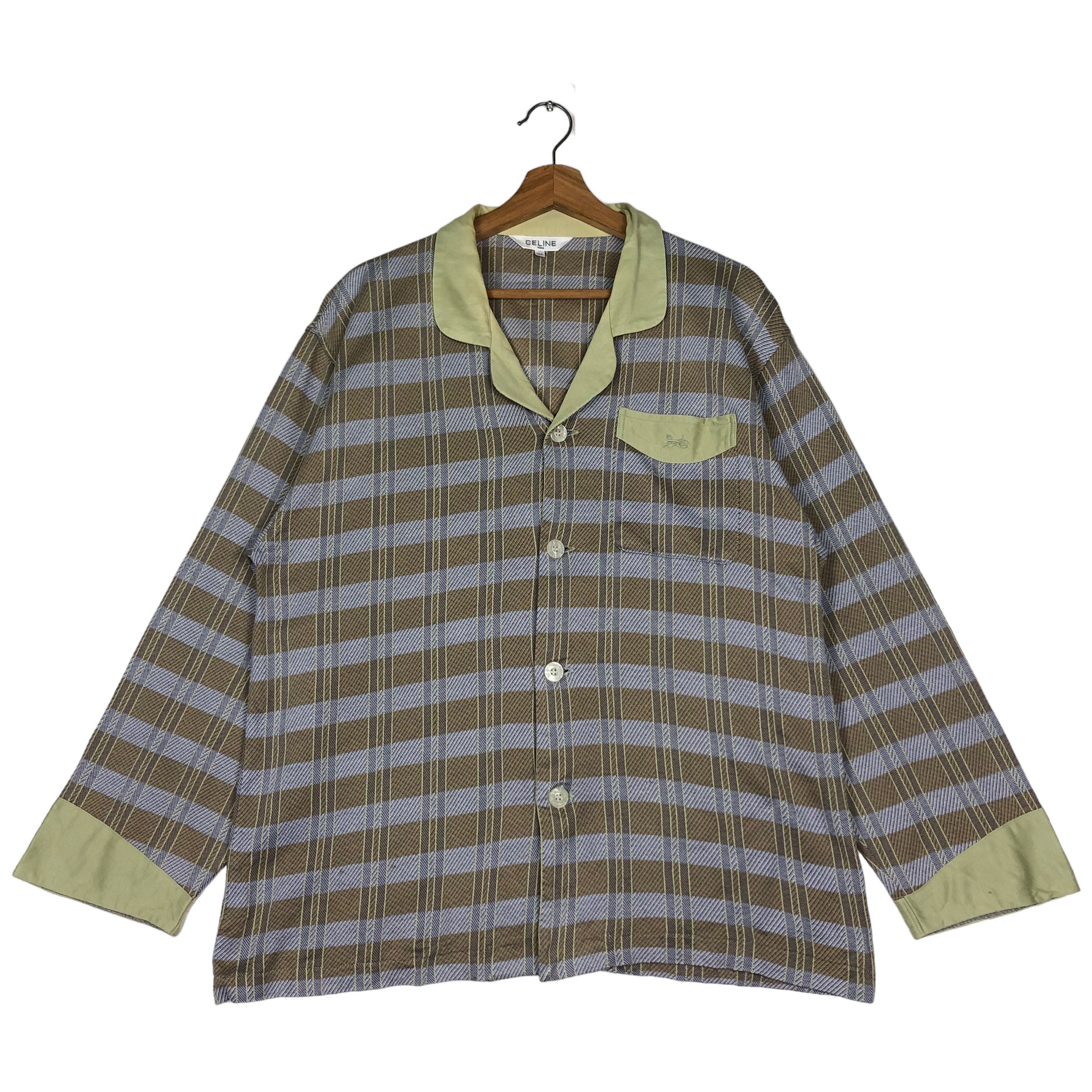 Celine, Vintage Light Jacket Celine Paris Striped Design