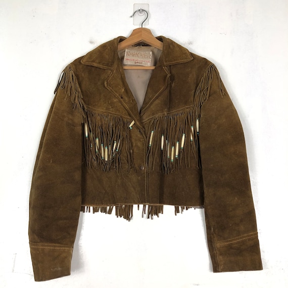 Vintage Schott Rancher Leather Fringe Jacket, Cropped Western
