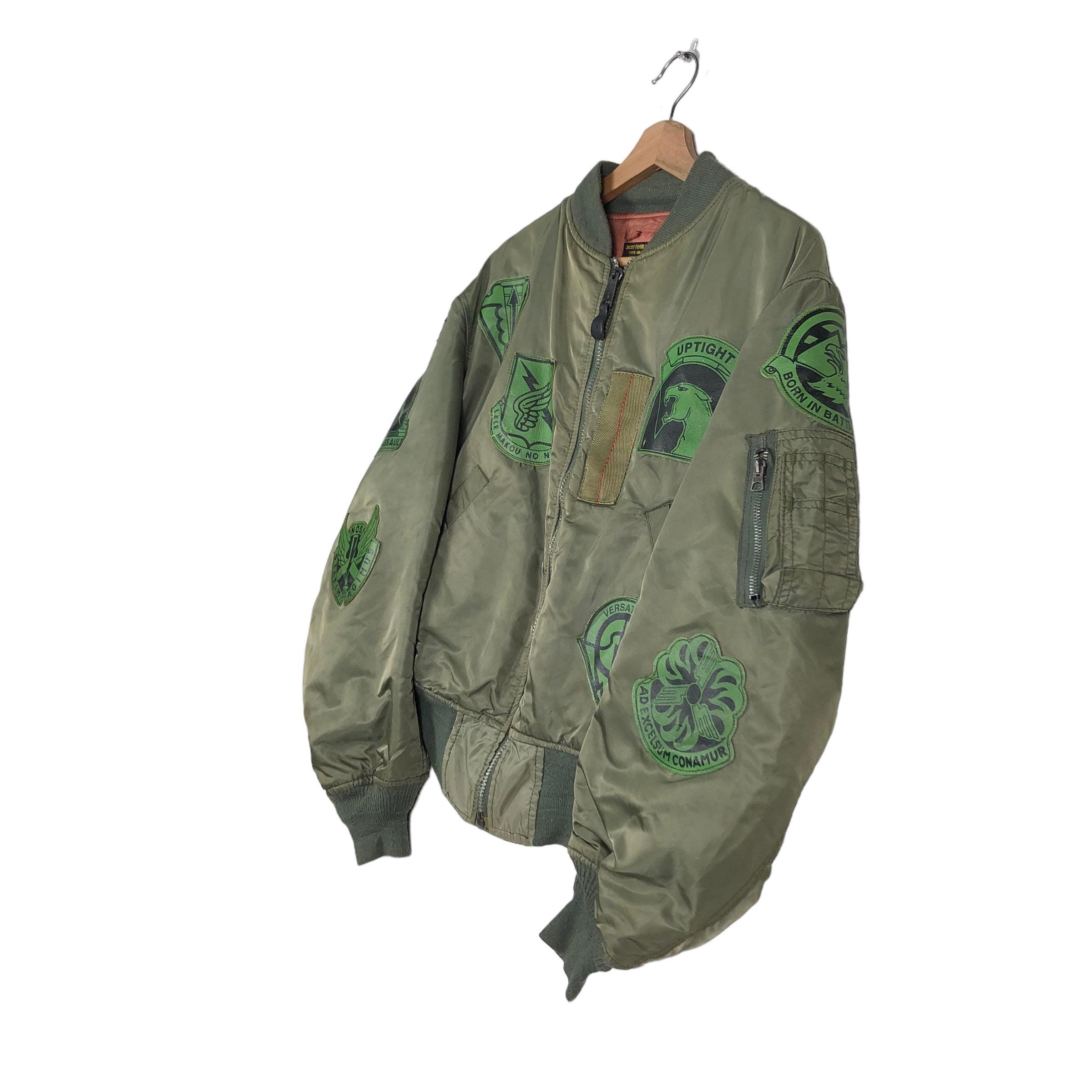 早い者勝ち☆】AVIREX CUSTOM PATCHED MA-1 PICK!!! Vintage Bomber Jacket Avirex USA Ma-1 Type Rare Full