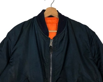 90s MA-1 vintage 短丈ダウンジャケット usa古着cityboy USA製 ALPHA 80s/90s MA-1 フライトジャケット Sサイズ レプリカ