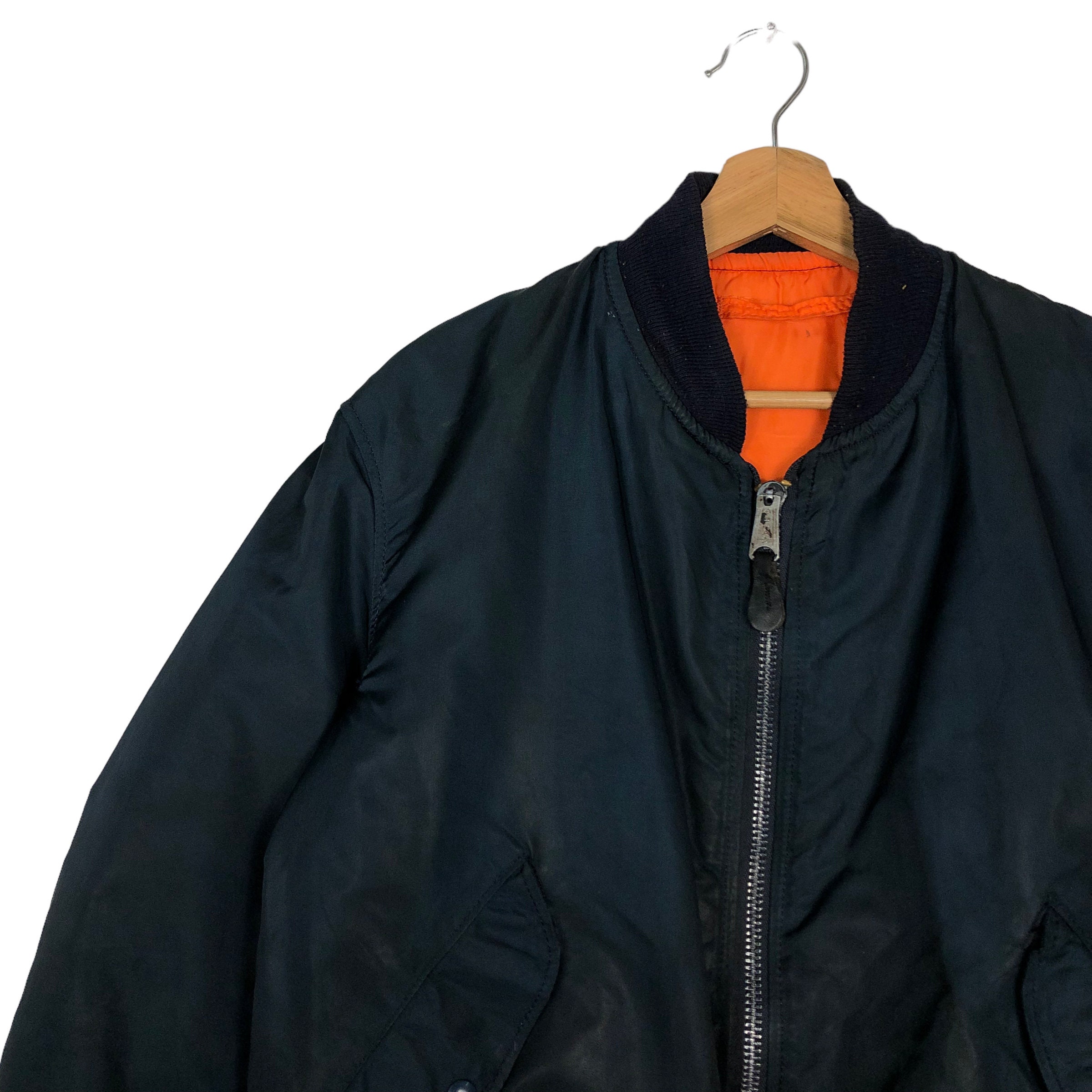 PICK!!! Vintage 90's Ma-1 Bomber Jacket Alpha Industries Made in
