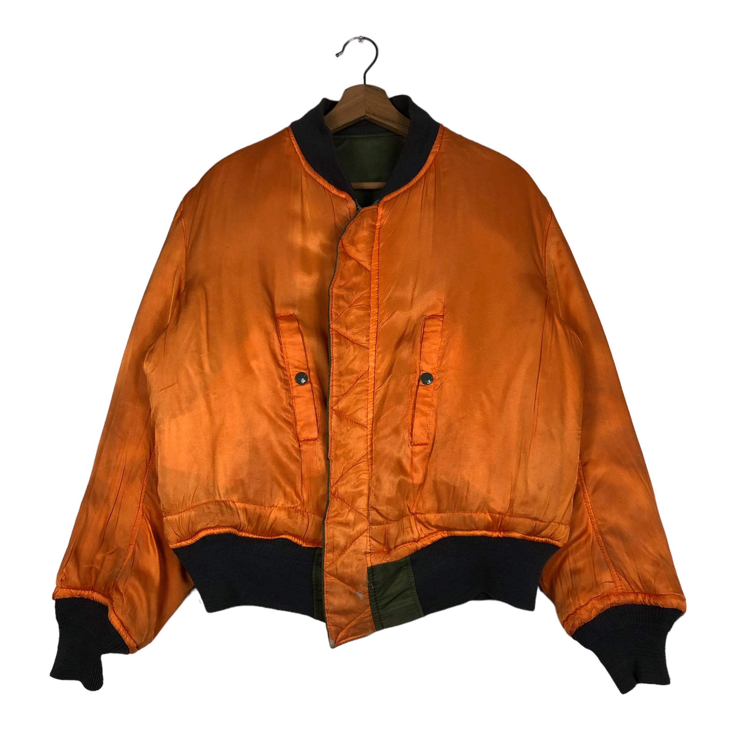 希少 80s AVIREX reversible MA-1 Jacket Vintage Avirex MA1 Bomber Jacket Reversible