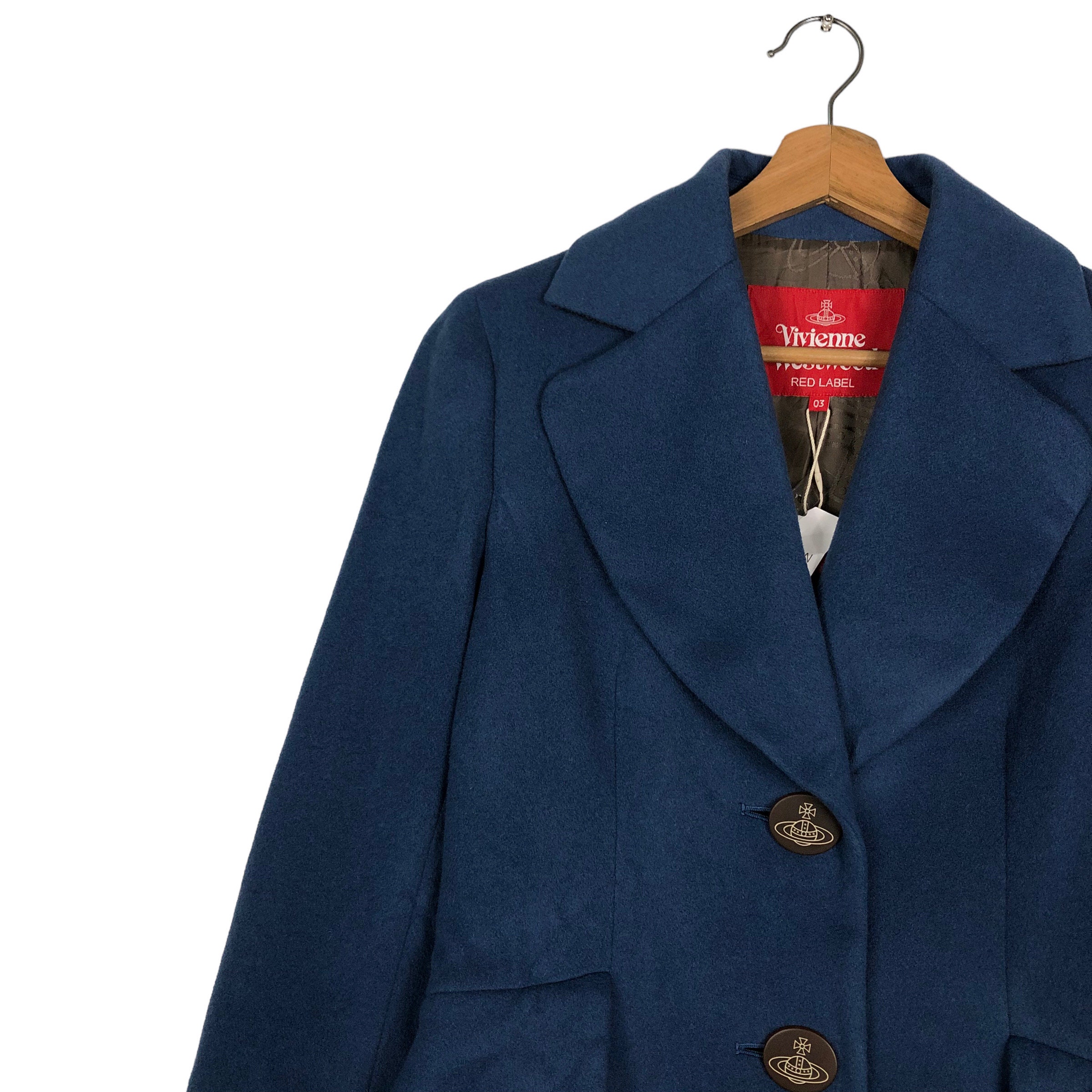 PICK!!! Vintage Vivienne Westwood Red Label Navy Wool Coat Archive