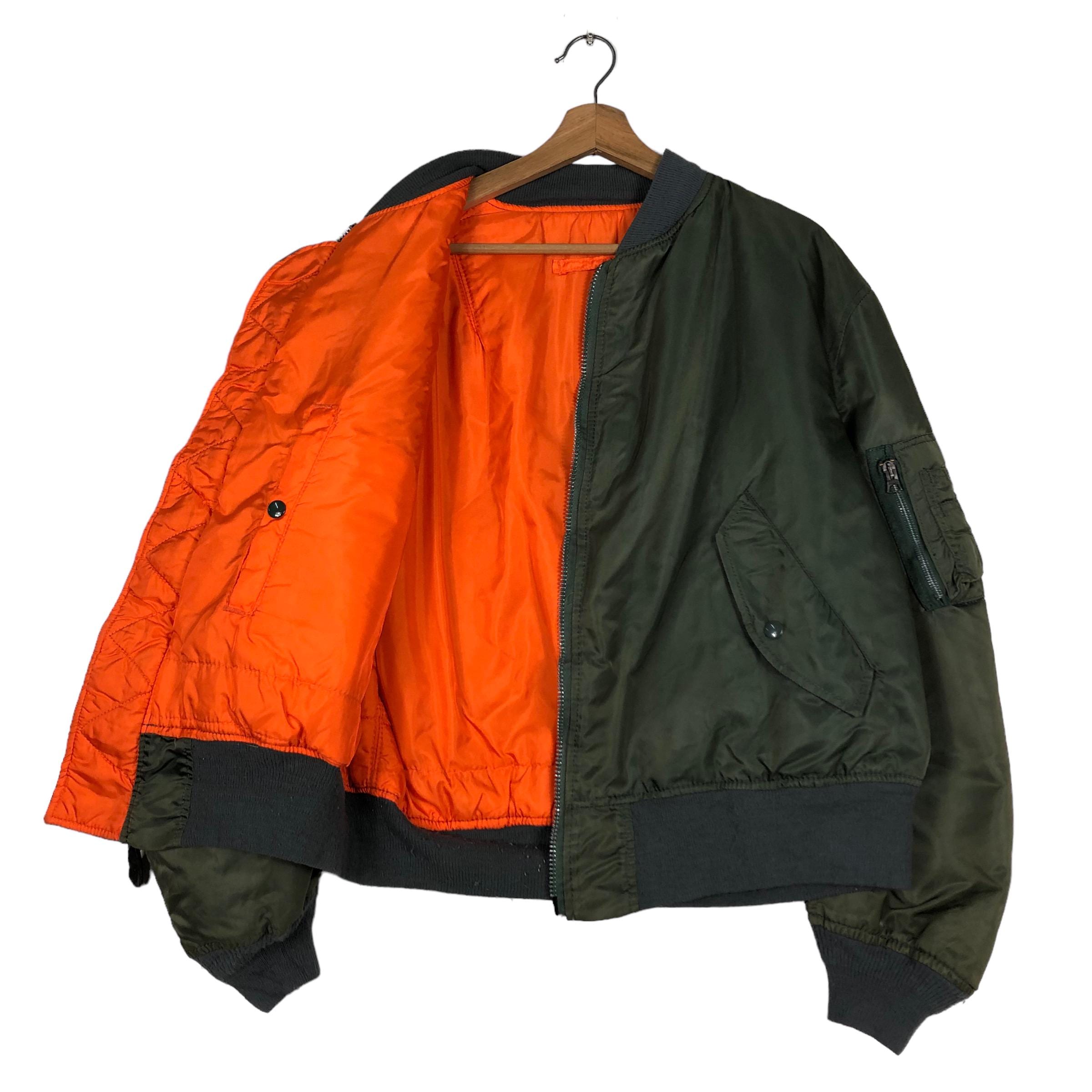 Vintage Alpha Industries MA-1 Reversible Bomber Jacket, Made in