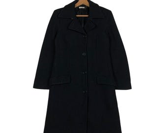 ジャケット・アウター 90s archive miumiu standcollar long coat Vintage 90s Miu Miu Two Button Jacket Size 42 - Etsy