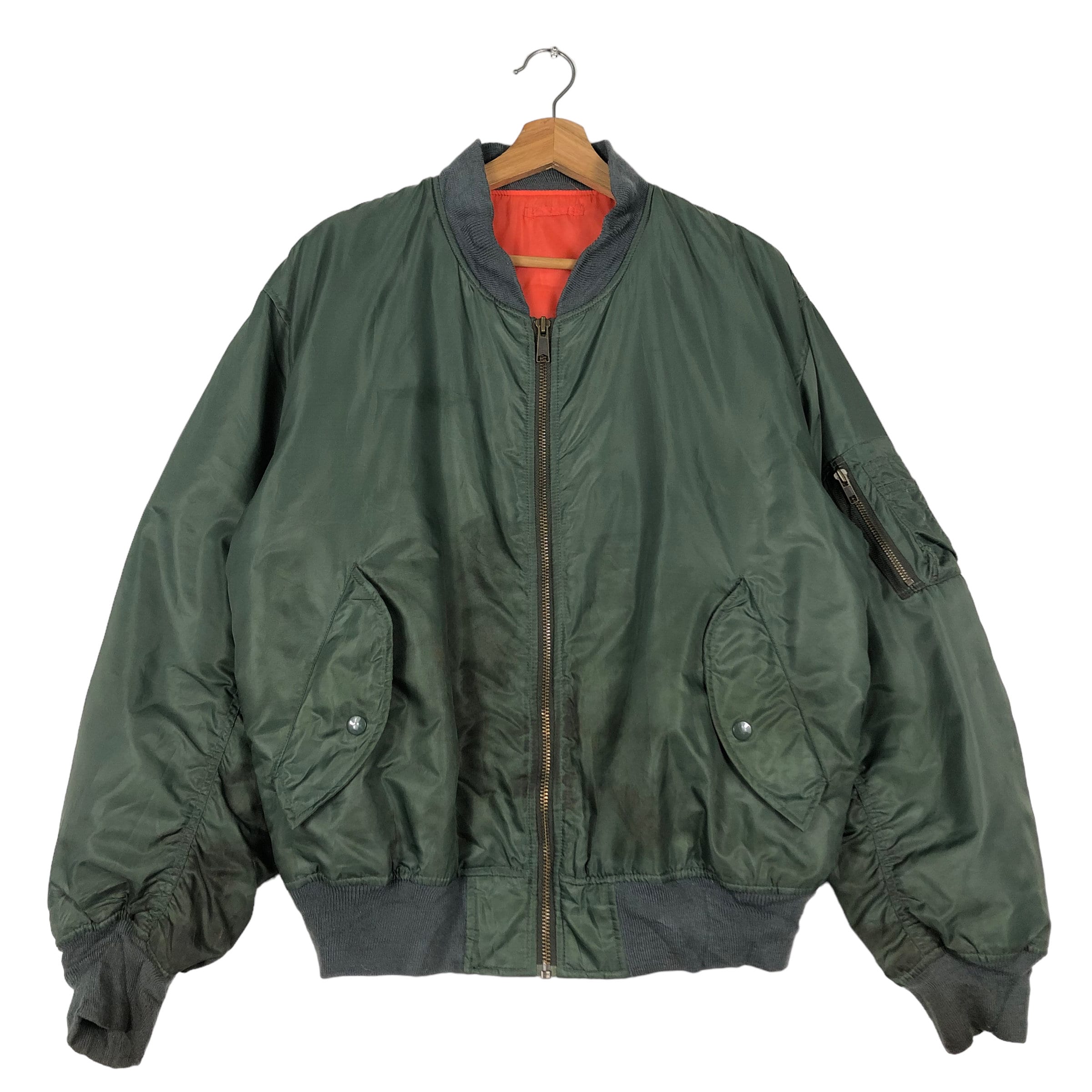 PICK!!! Vintage UNIQLO MA-1 Bomber Jacket Green Flight Jacket