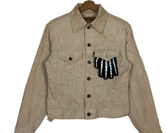 Vintage Levi's Corduroy Trucker Jacket Type 3 Snap Button White