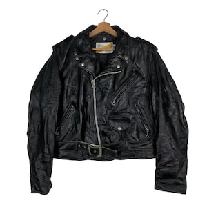 PICK!!! Vintage Schott Perfecto Double Collar Biker Jacket Made in usa Rare Design Cafe Racer Wear Hard To Find