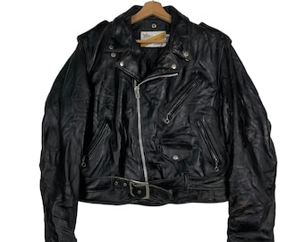 Vintage 1970's Schott Perfecto NYC 618 Jacket Small Double Collar