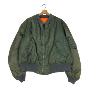 ジャケット・アウター ALPHA MA1 made in usa XL Alpha Industries MA-1 Flying Jacket 'XL' Navy Made in USA