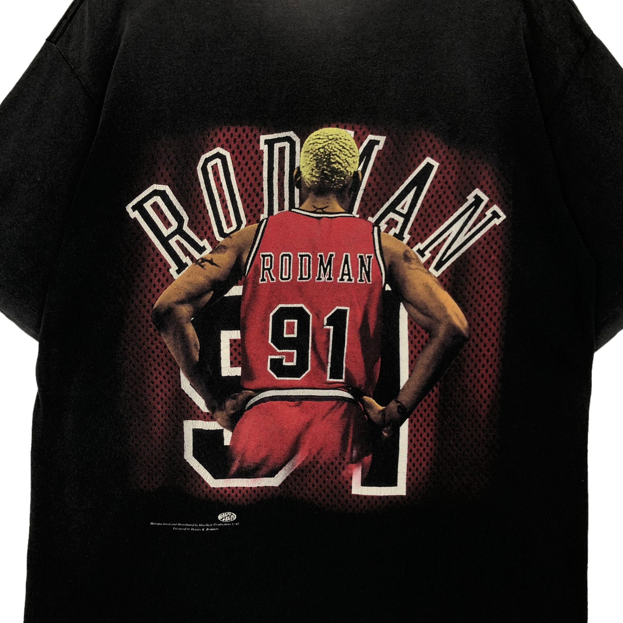 PICK !! Rare Design Vintage 1991 Dennis Rodman Tee Big Logo PICK !! Rare Design Vintage 1991 Dennis Rodman Tee Big Logo