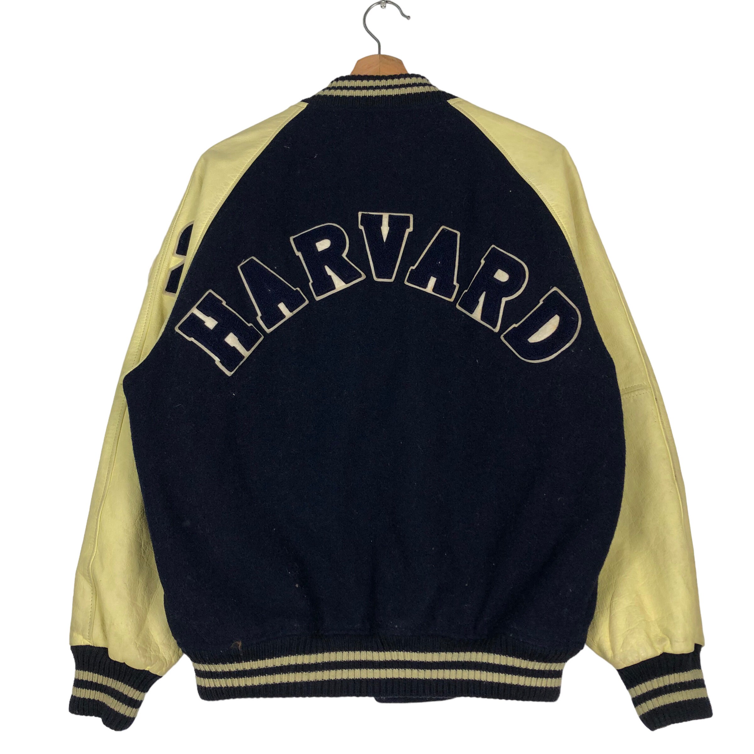 アウターその他 SOMEWHERE BUTTER. 90s Vintage Varsity Jumper Navy S4FJP02NVF PICK!!! Vintage Varsity Jacket Leather Jumper Havard