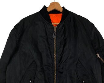 PICK!!! Vintage Bomber Jacket Ma-1 Alpha Industries Made in