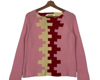 Vintage Junya Watanabe Sweatshirt, AD2001 Langarm Plissee Design