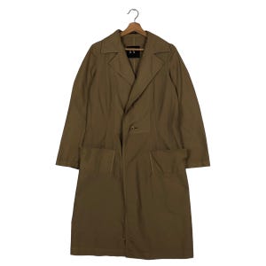 PICK!!! Vintage Rich Brown-Fly Long Jacket Y&#39;S Yohji Yamamoto Japan Double Collar Rare Design Designer Medium Fits
