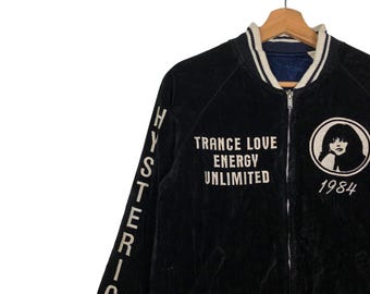 Vintage 1984 Hysteric Glamour Sukajan Jacket, Reversible Map Print
