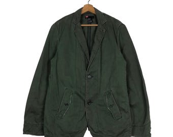 Vintage DIESEL INDUSTRY Green Jacket Size Small / Original 1990s