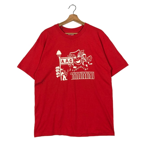PICK!!! Vintage 1993 Hanes Red Graphic T-shirt AAG Summer 96