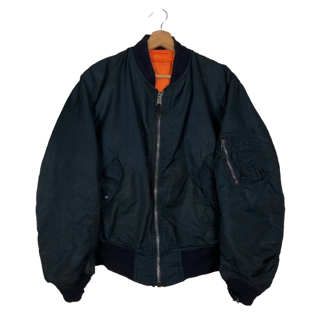 90s USA製 ALPHA Ma-1 bomber jacket Alpha Industries 1990s Made in USA MA-1 Bomber Jacket Dark
