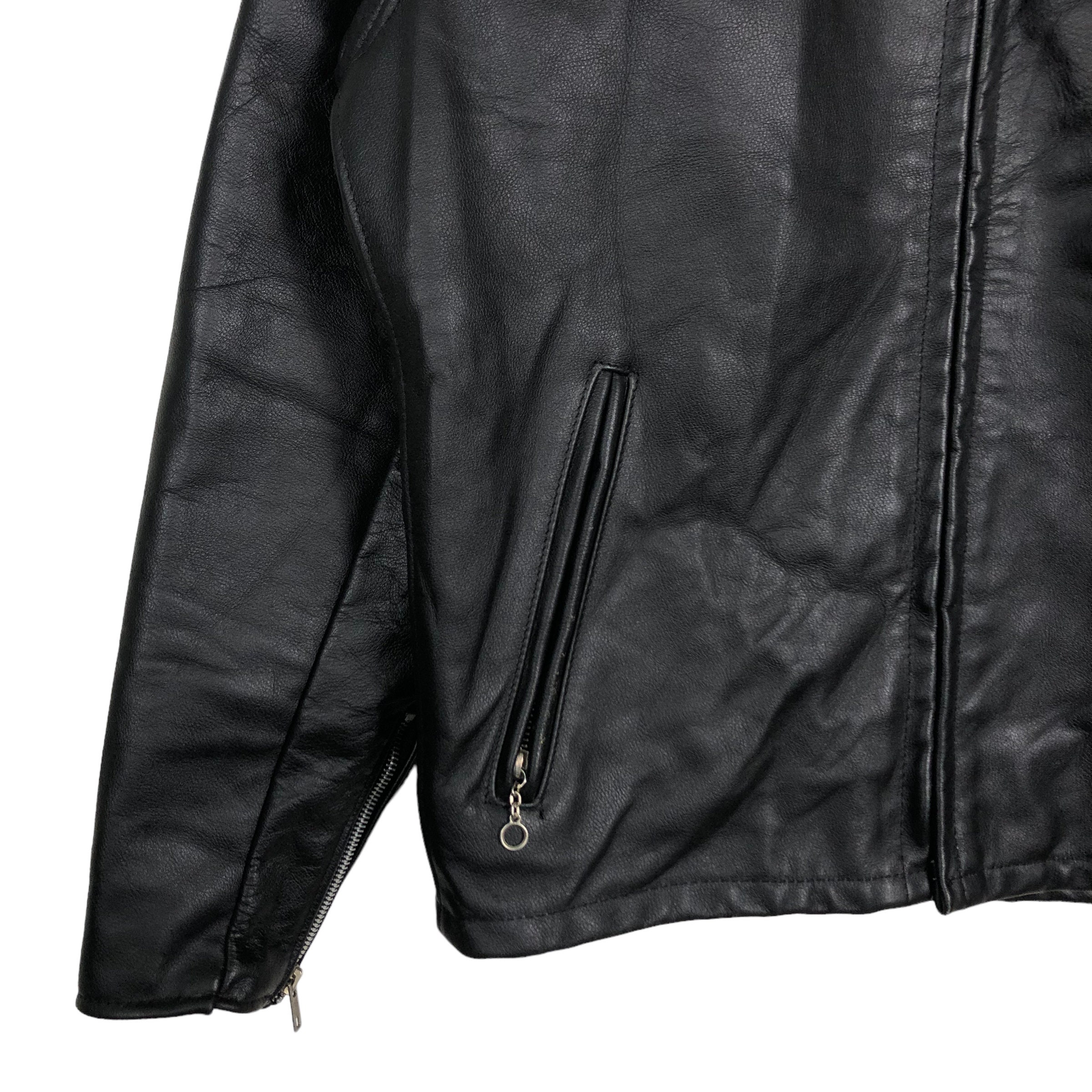 Vintage 80s Horsehide Leather Biker Jacket, Schott Cafe Racer