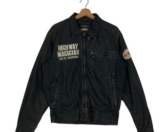 Vintage Yellow Corn Leather Jacket Highway Magician Japan