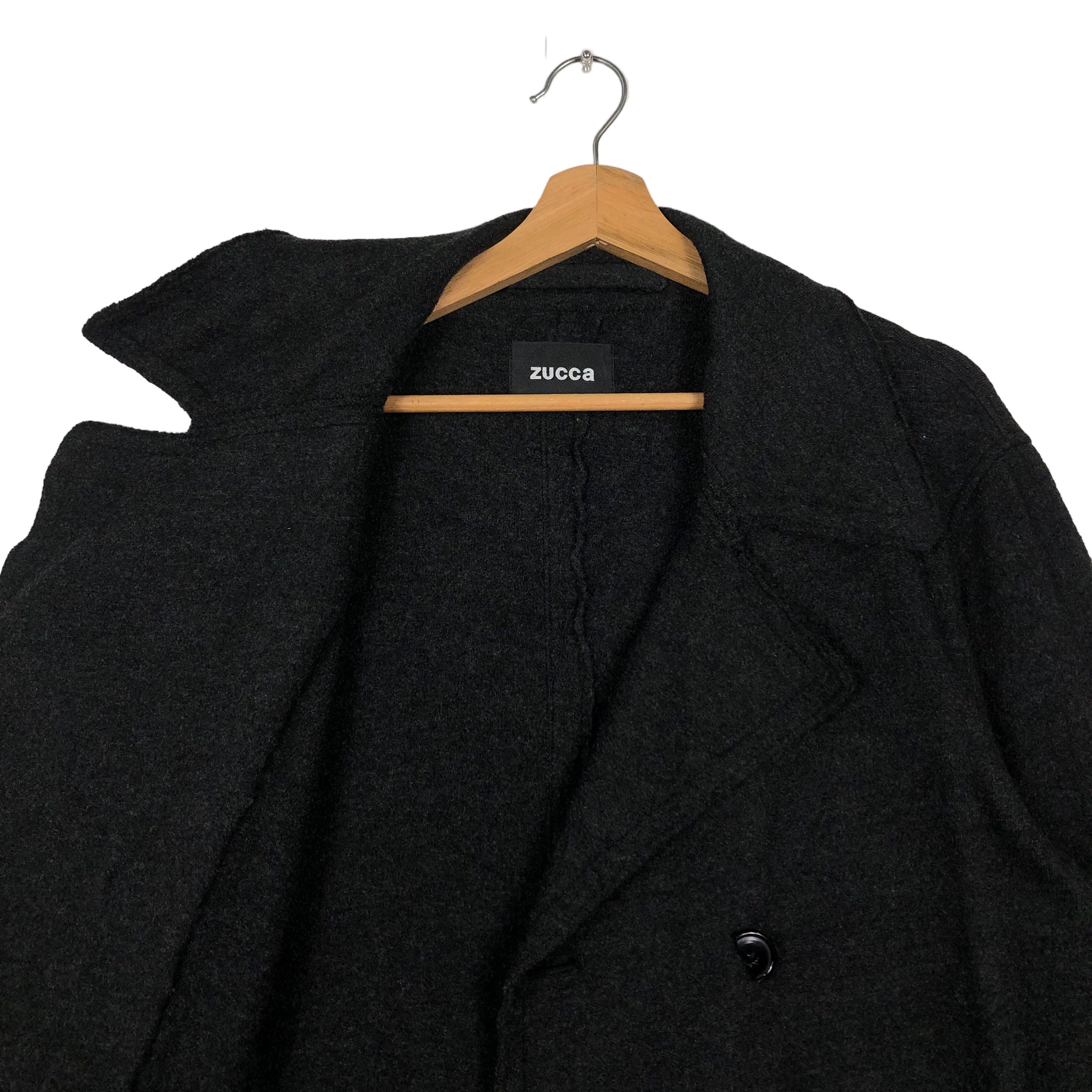 ZUCCa ズッカ ウールジャケット イッセイミヤケ issey miyake Vintage 90's Chore Jacket Worker Zucca Issey Miyake Double Collar