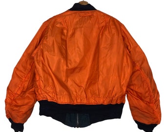 Vintage 90s Alpha Industries MA-1 Bomber Jacket, USA Made, Medium