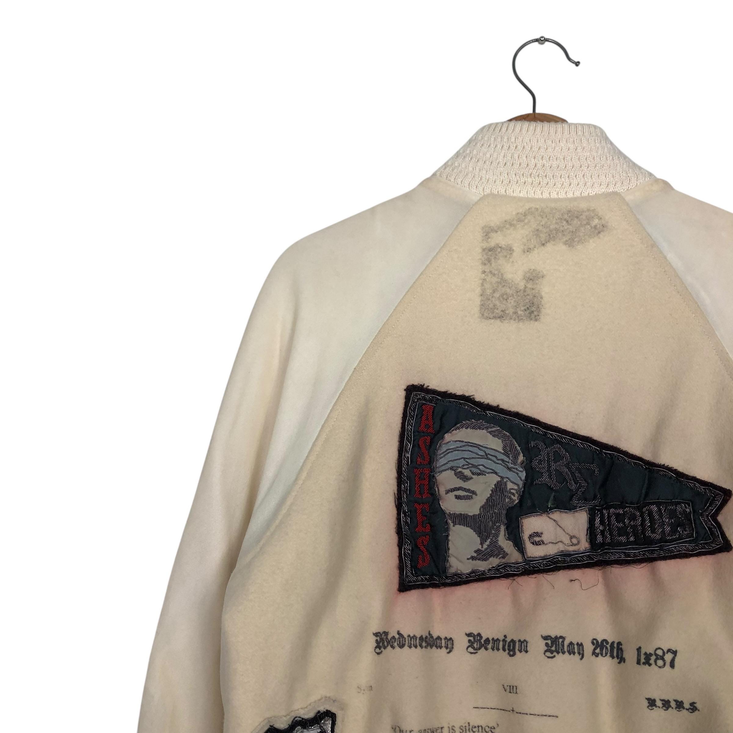 Raf Simons Ashes & Heroes Wool Bomber Jacket, Made in Italy - Etsy