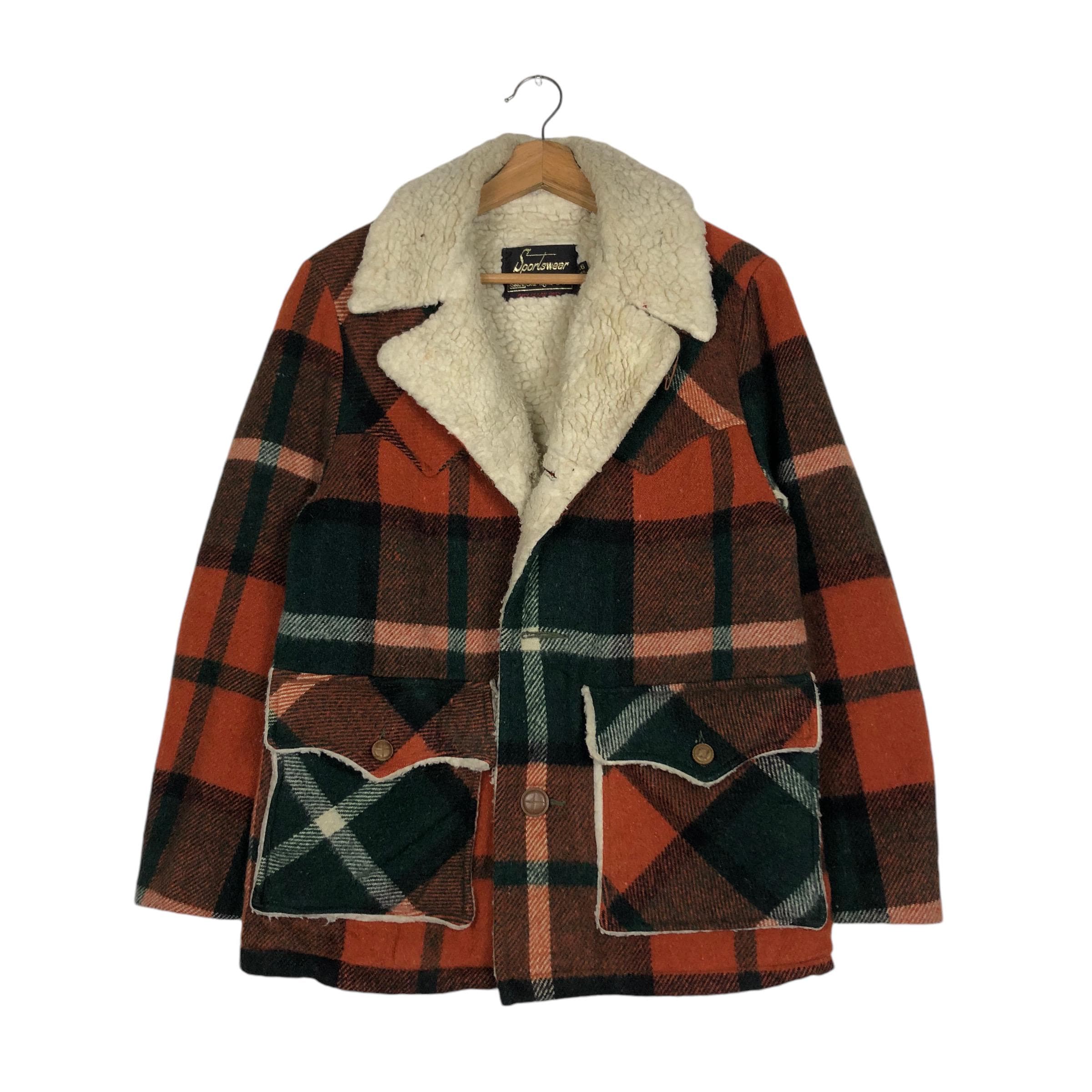 ジャケット・アウター 70s Sears Gray Wool Balmacaan Coat Large Vintage 1970s Gray Wool Coat Three Buttoned Faux Fur