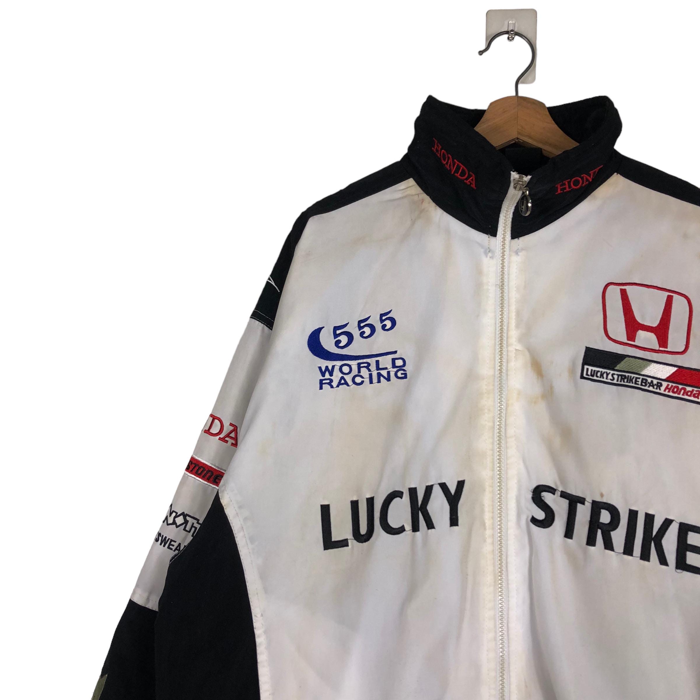 Vintage Honda Racing Biker Jacket, Lucky Strike Logo (XXL) - Etsy