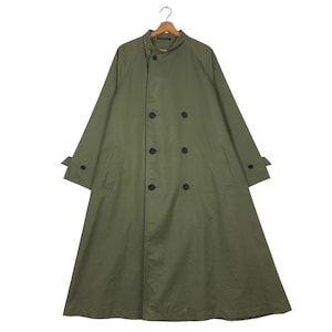 PICK!!! Vintage Rich Green Fly Coats Long Jacket Imper Meable Yohji Yamamoto With Belted Runway Collection Japan Designer