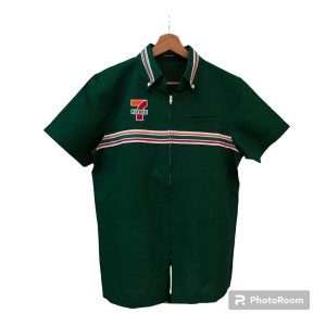 Vintage 7-Eleven Worker Jacket Big Logo Rare Design
