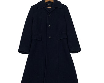 Vintage Tricot Comme Des Garcons Wool Long Jacket, Rare Design (M)