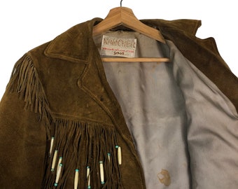 Vintage Schott Rancher Leather Fringe Jacket, Cropped Western