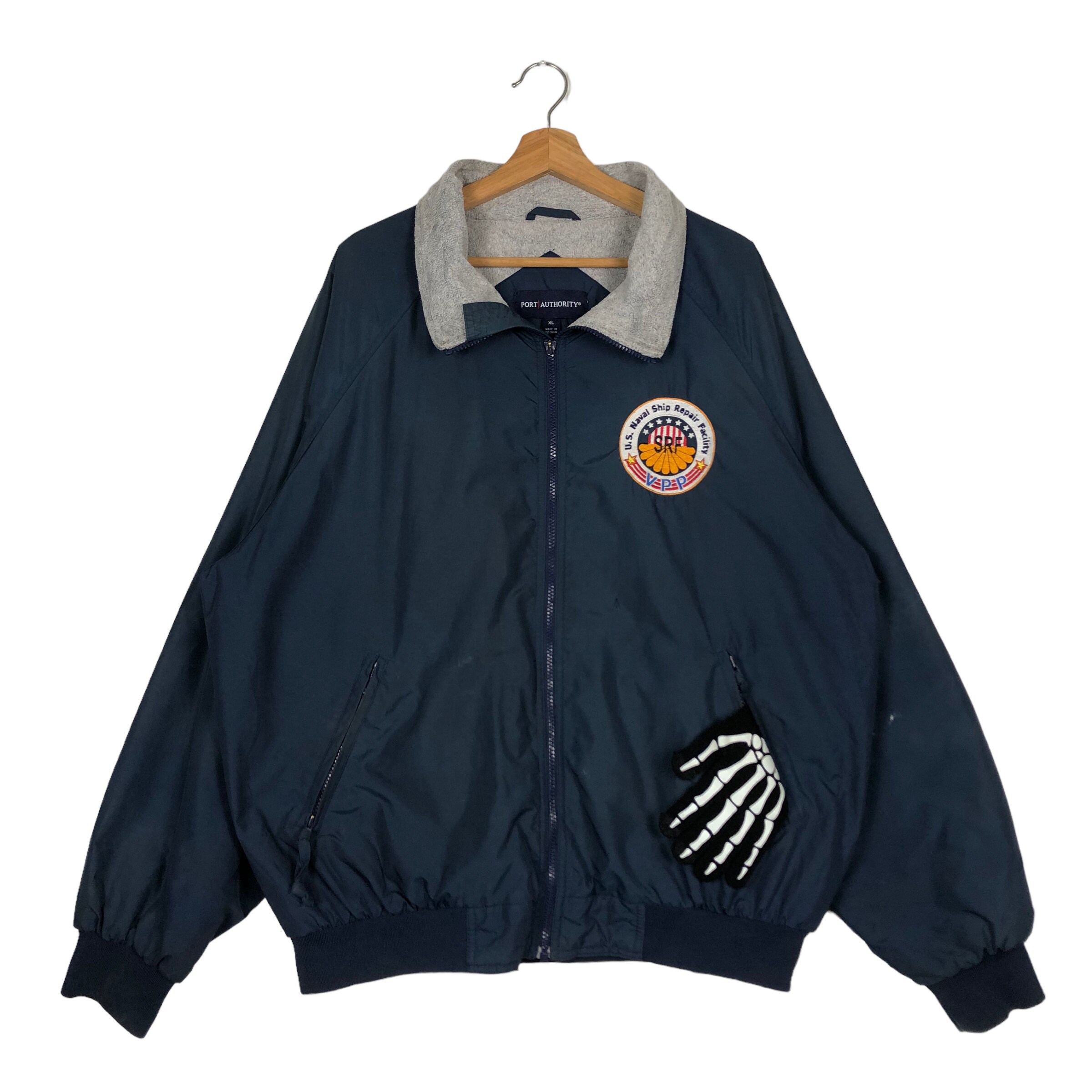 80s OKIEF MARINA TypewriterCotton Bomber 80s OKIEF MARINA