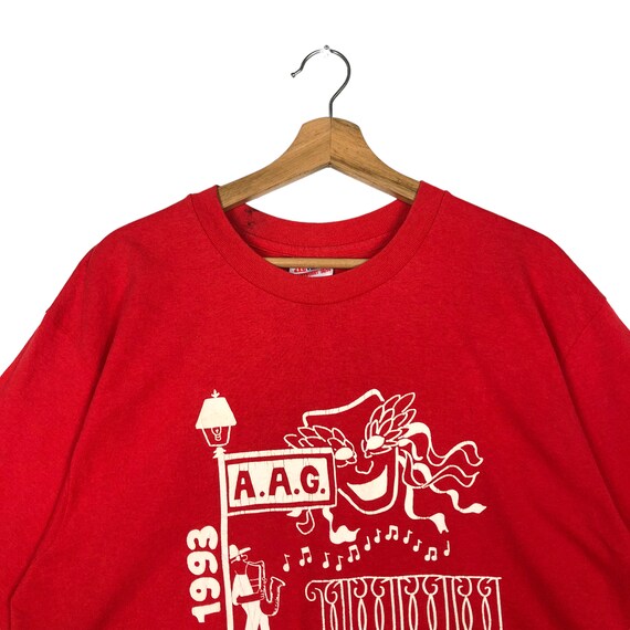 PICK!!! Vintage 1993 Hanes Red Graphic T-shirt AAG Summer 96
