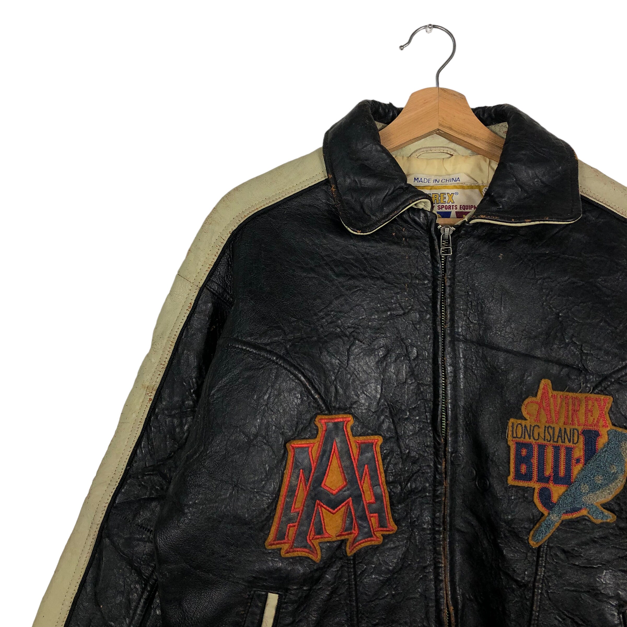 80s Vintage Avirex Leather Varsity Jacket, Big Logo, Size S - Etsy 80s Vintage Avirex Leather Varsity Jacket, Big Logo, Size S - Etsy