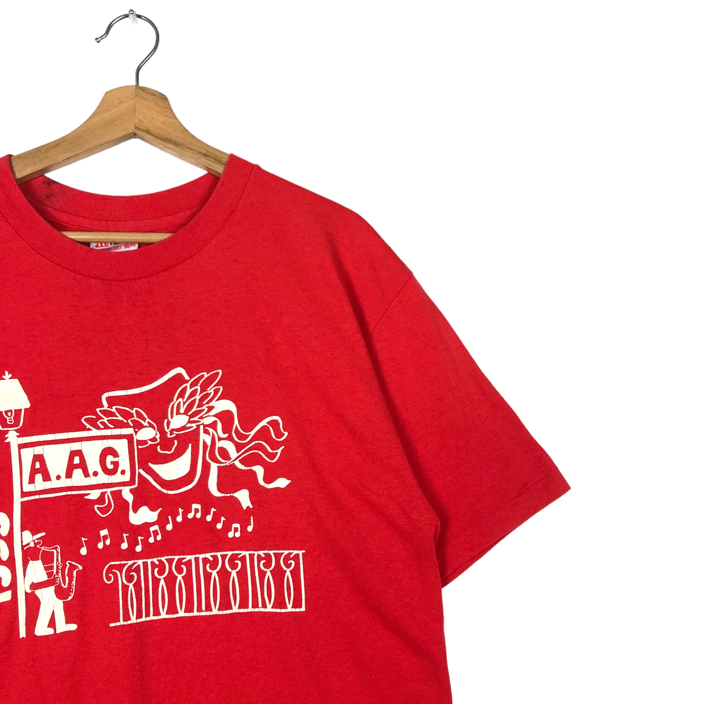 PICK!!! Vintage 1993 Hanes Red Graphic T-shirt AAG Summer 96