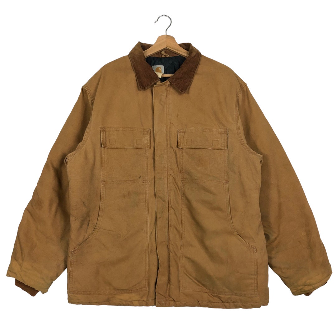 Vintage 80s Carhartt Duck Canvas Chore Jacket, USA Made Worker Vintage 80s Carhartt Duck Canvas Chore Jacket, USA Made Worker