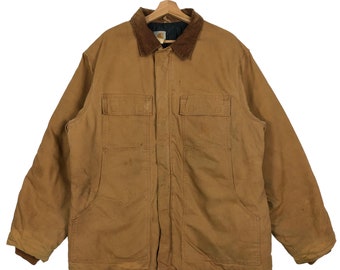 Chaqueta de lona estilo trabajo Carhartt de los años 80, fabricada en EE. UU.