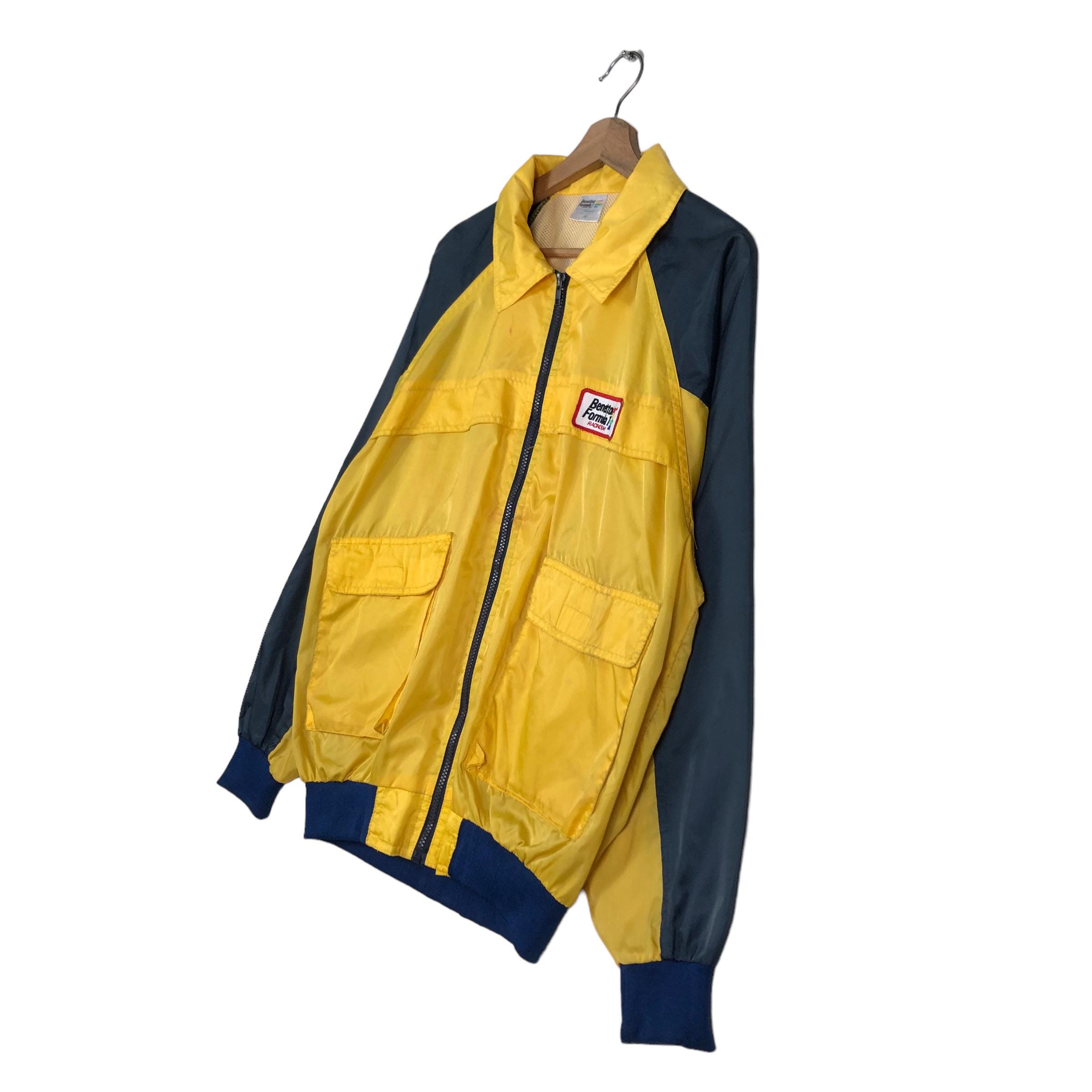 BENETTON F1 イエロー ジャケット PICK!!! Vintage Bomber Jacket Benetton Formula 1 Racing Team