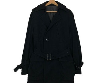 ジャケット・アウター Yohji Yamamoto Pour Homme 80s Long Coat Vintage 80s Yohji Yamamoto Cotton Long Coat: Made in Japan, Size