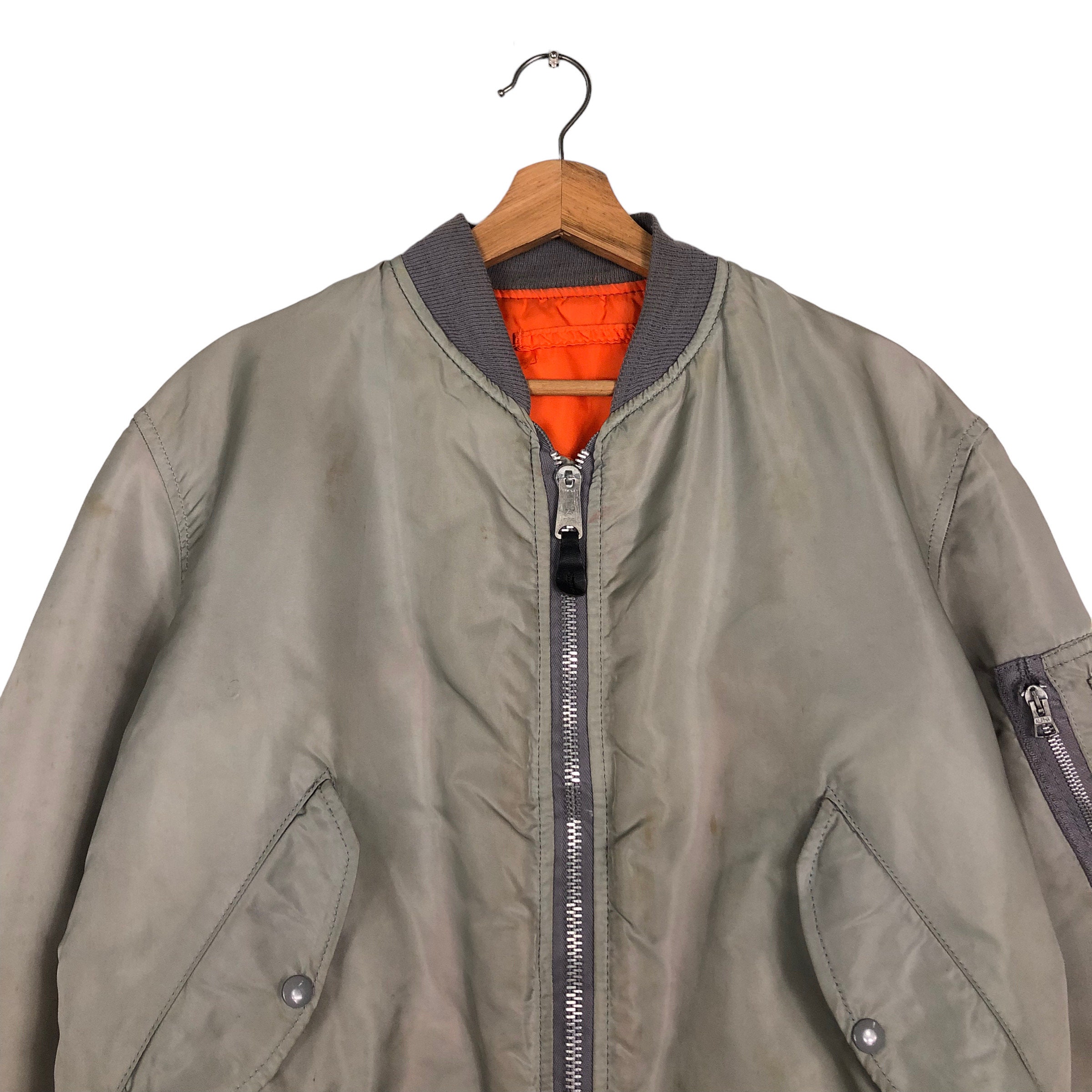 ジャケット・アウター 90's vintage ma-1 reversible blouson PICK!!! Vintage Reversible Ma-1 Bomber Jacket Alpha