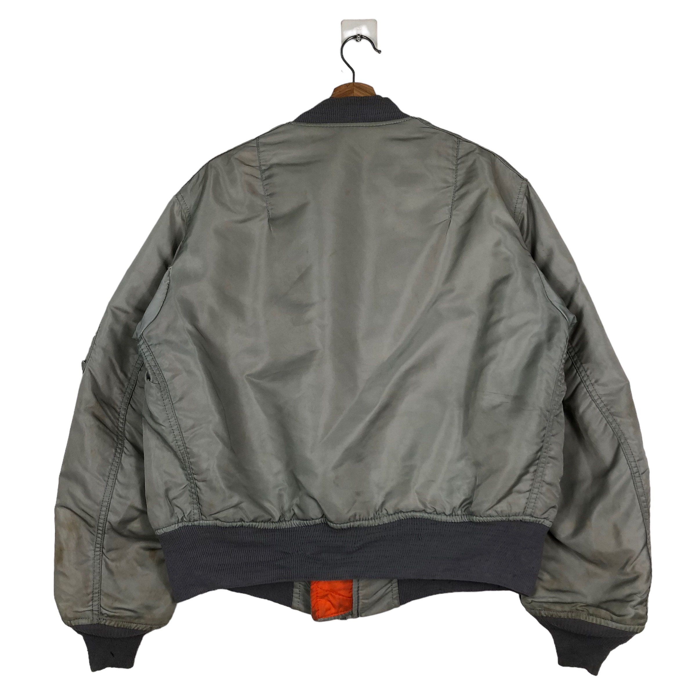 80s alpha USA製　reversible ma-1 bomber Vintage Alpha Industries MA-1 Bomber Jacket Made in USA - Etsy